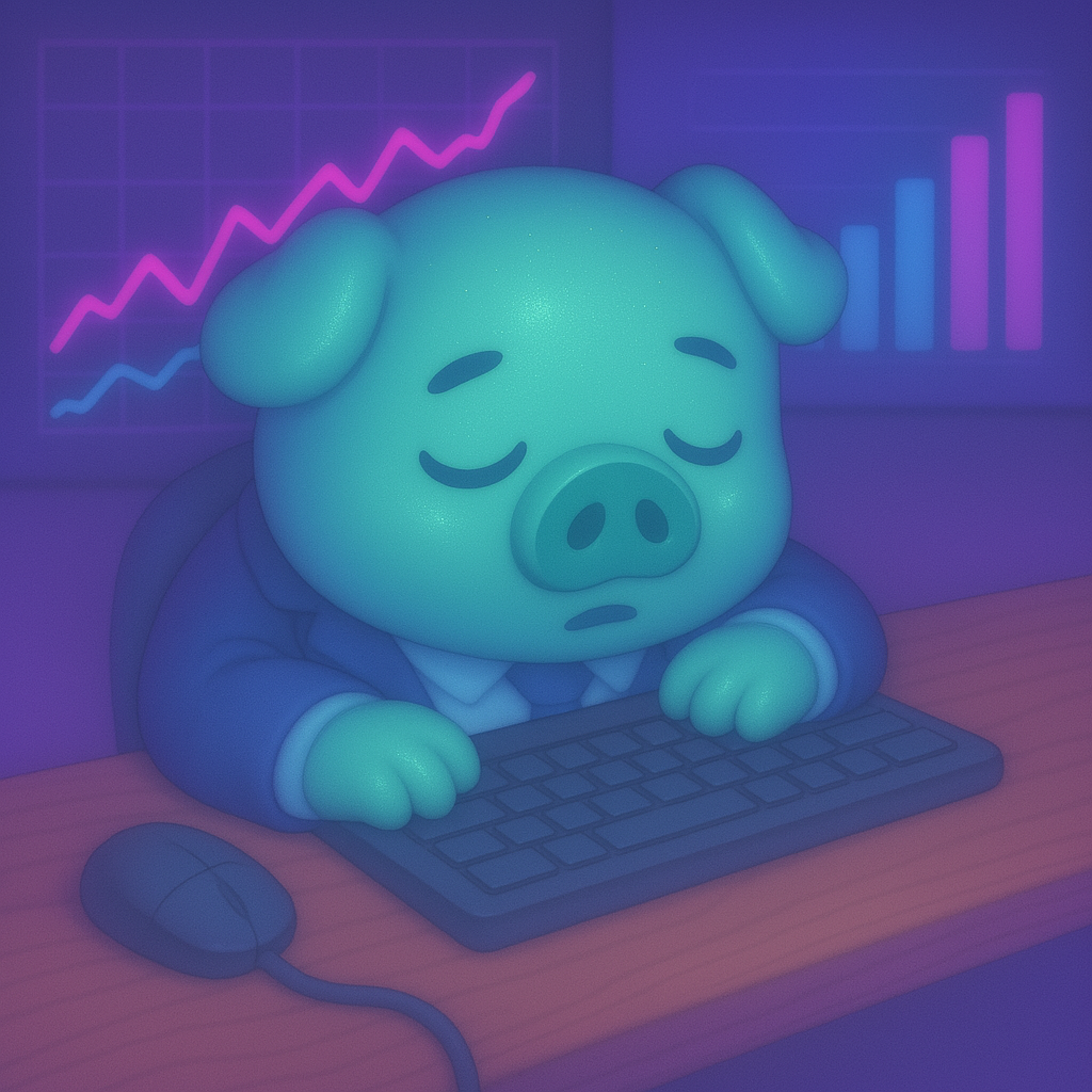 Pepig sleeping while trading
